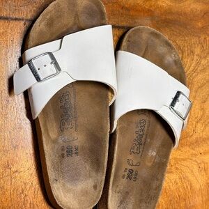 Birkenstock “Birks” Eco Friendly White Sandals 40